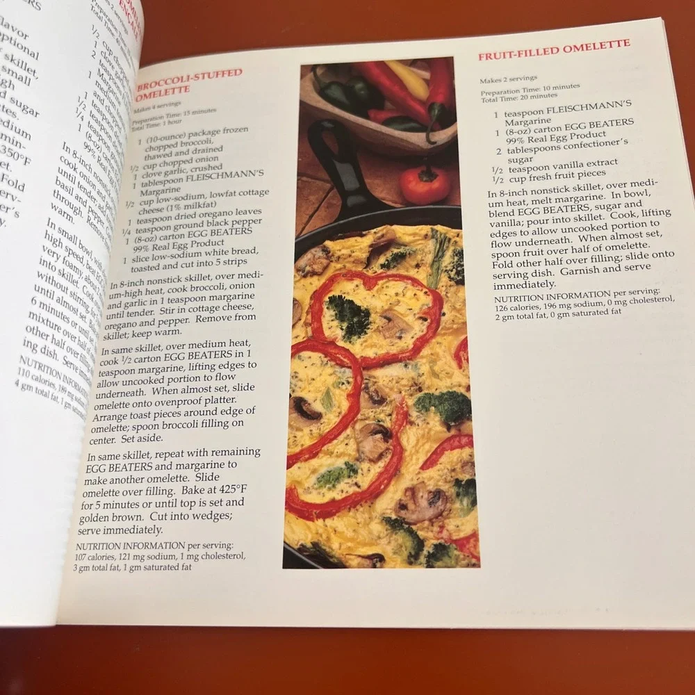 Eating to Your Heart's Content II Recipes from Egg Beaters Cookbook 1990 Nabisco
